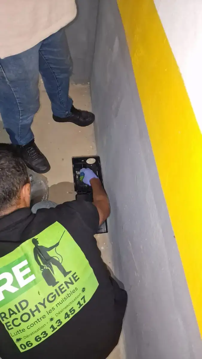Pose d'un poste d'appâtage sécurisé contre les rats